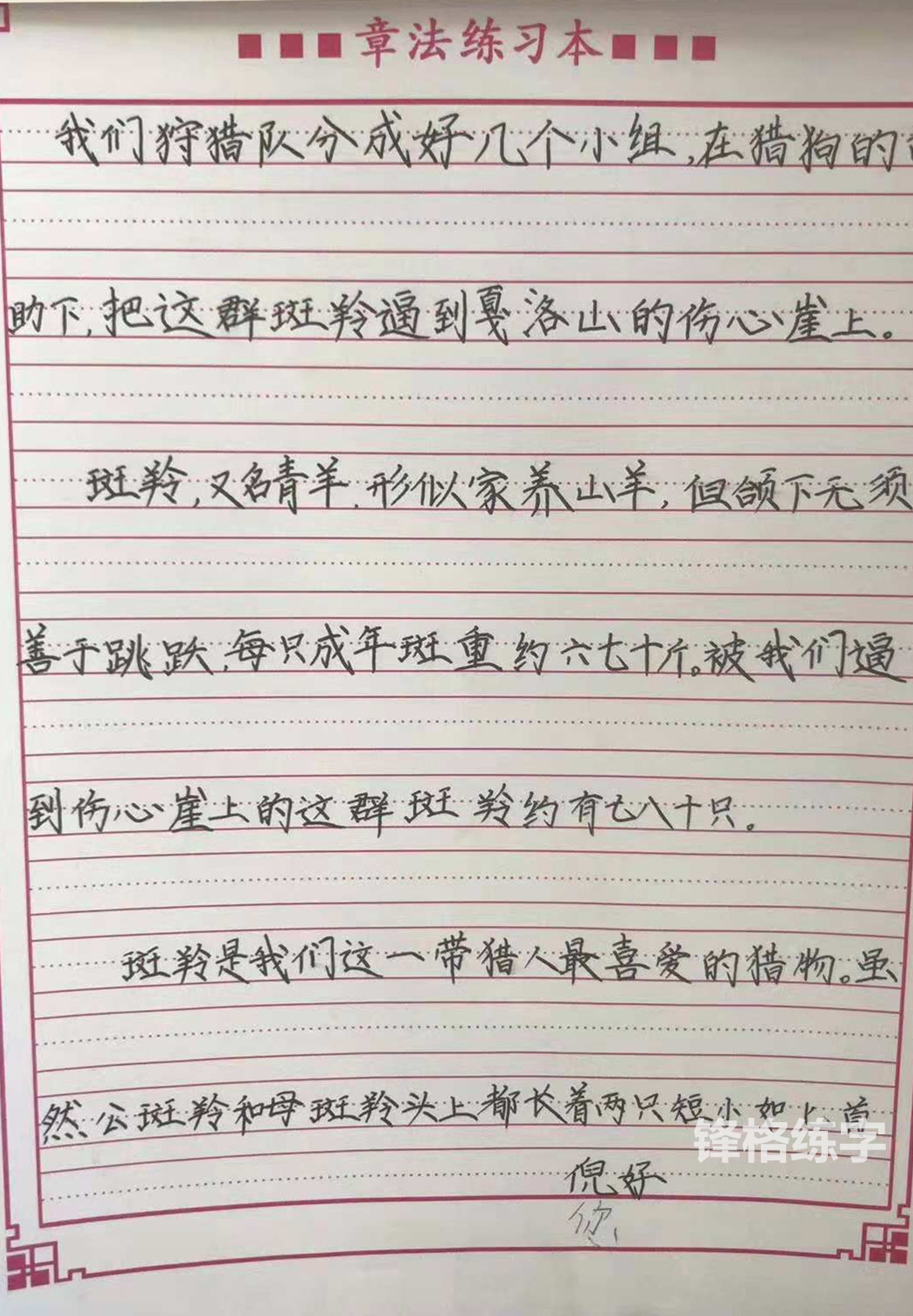 鋒格練字學員練字作品欣賞