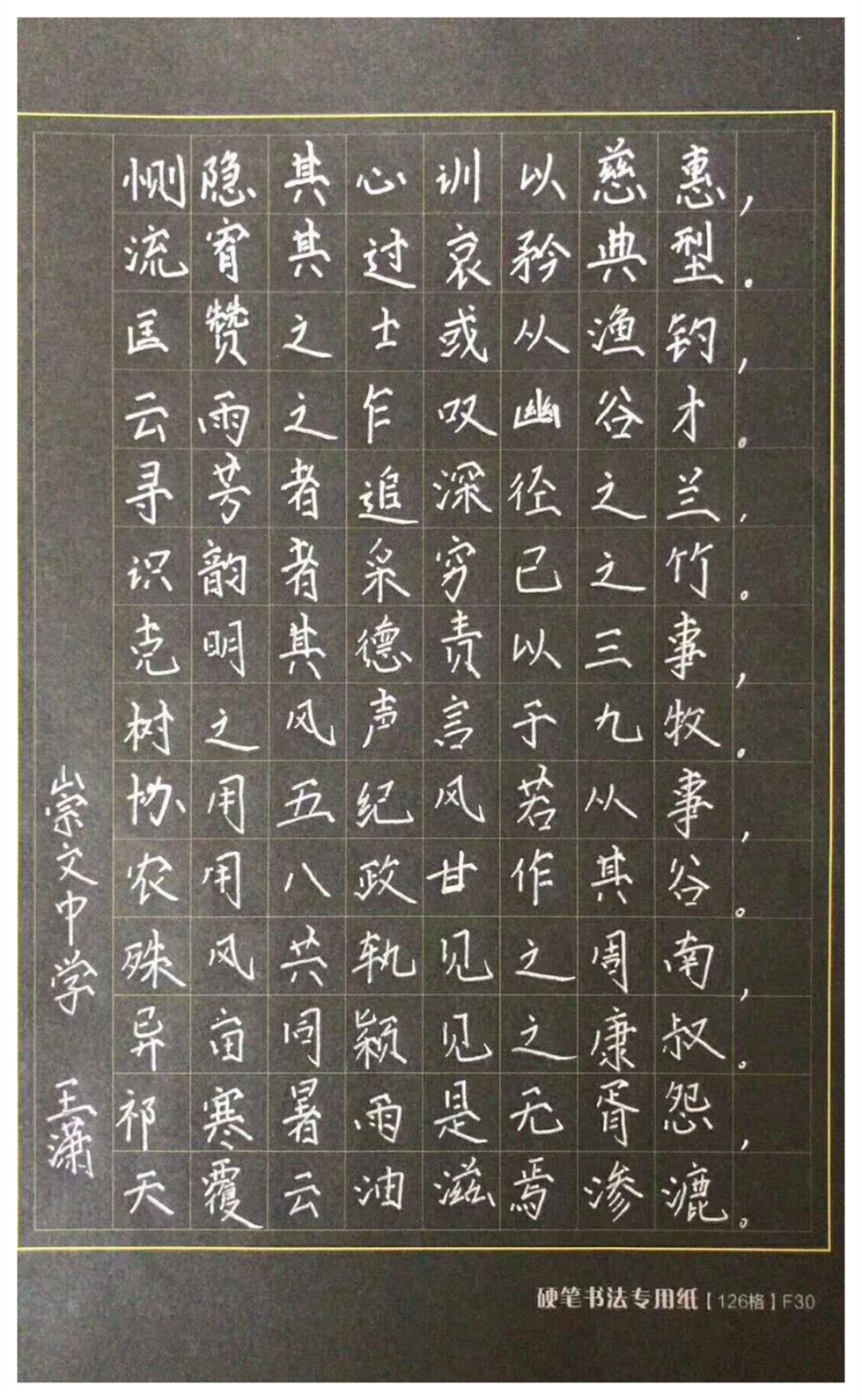 鋒格硬筆練字學(xué)生作品欣賞