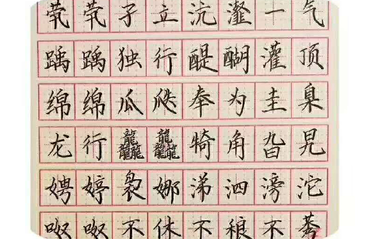 抖音很火的生僻字書寫，鋒格鋼筆楷書展示