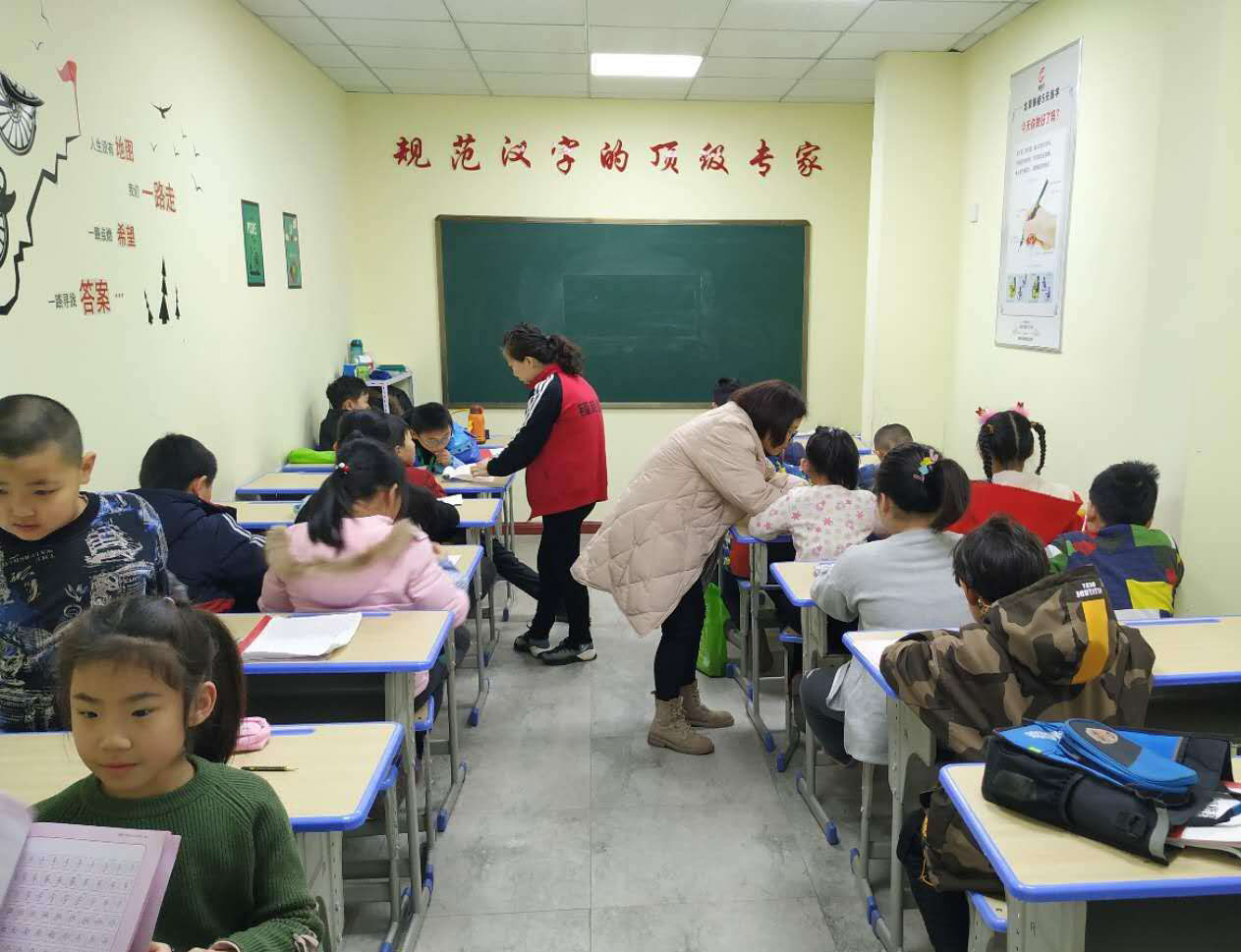 鋒格練字寒假培訓(xùn)班課堂一角