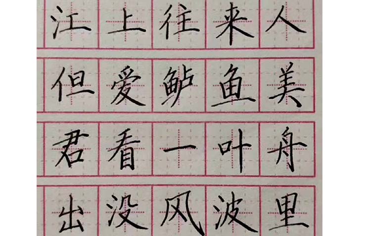 硬筆書法機構(gòu)加盟-學(xué)生作品【江上漁者】
